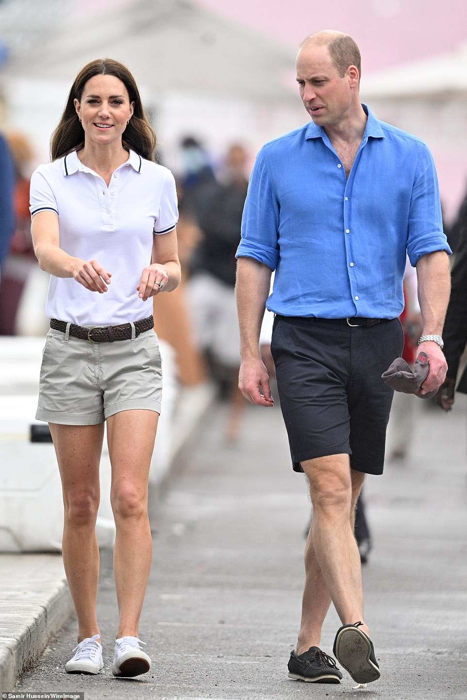 The Duke and Duchess of Cambridge on their way to attend The Bahamas Platinum Jubilee Sailing Regatta in Montagu Bay