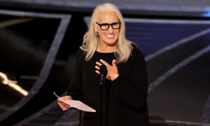 Jane Campion accepts the Director Award for The Power of the Dog