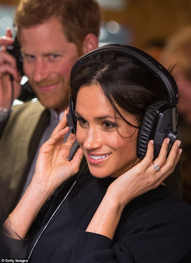 Meghan and Harry (pictured), who have a £18m podcast deal with Spotify, are unhappy about misinformation on the platform.
