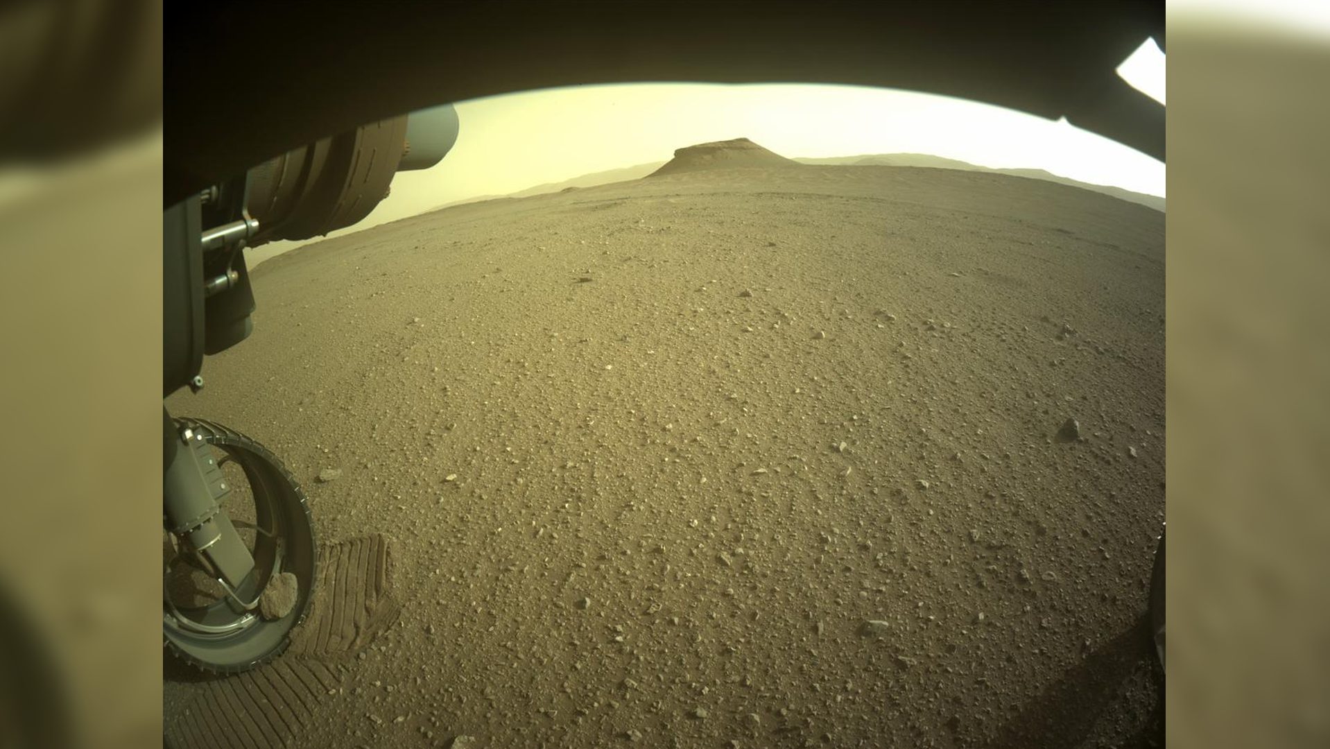 A view of the pet rock of the Martian Persistent Rover and the remains of the Kodiak Delta on the Red Planet on April 19, 2022.