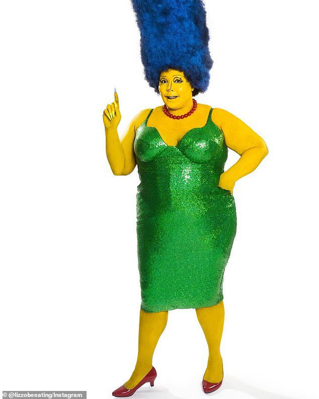 Fabulous!  Lizzo debuted her second Halloween look of the week on Saturday, dressed as Marge Simpson from the animated sitcom The Simpsons.