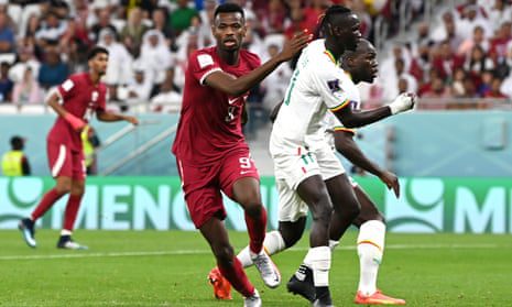 Mohamed Muntari scores the first final goal for Qatar.