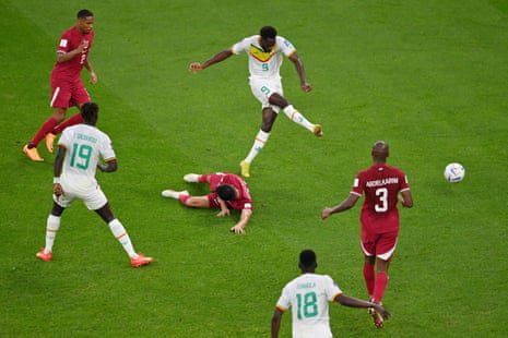 Dia scored for Senegal after some comical defence.