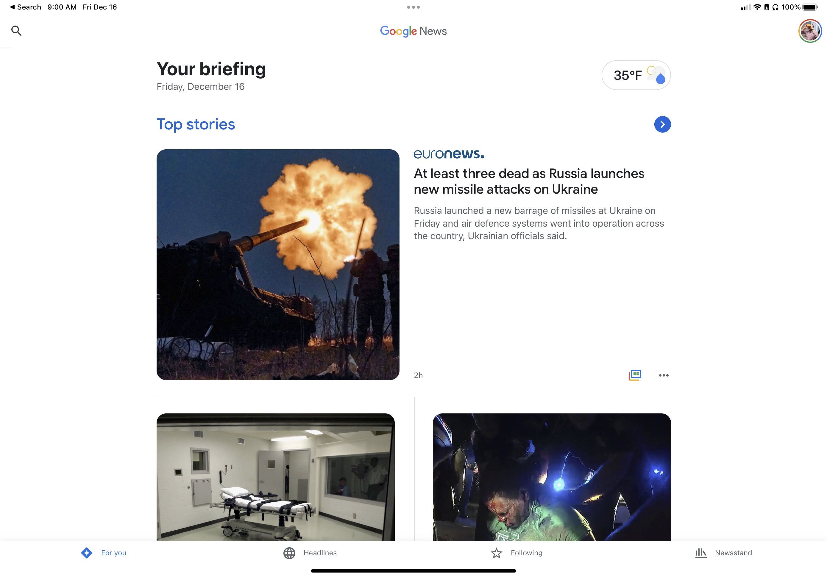 Google News is similar to Apple News but better for short blogs and local events.  It is also available in more places.